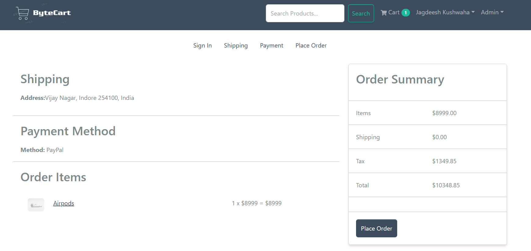 E-commerce Website